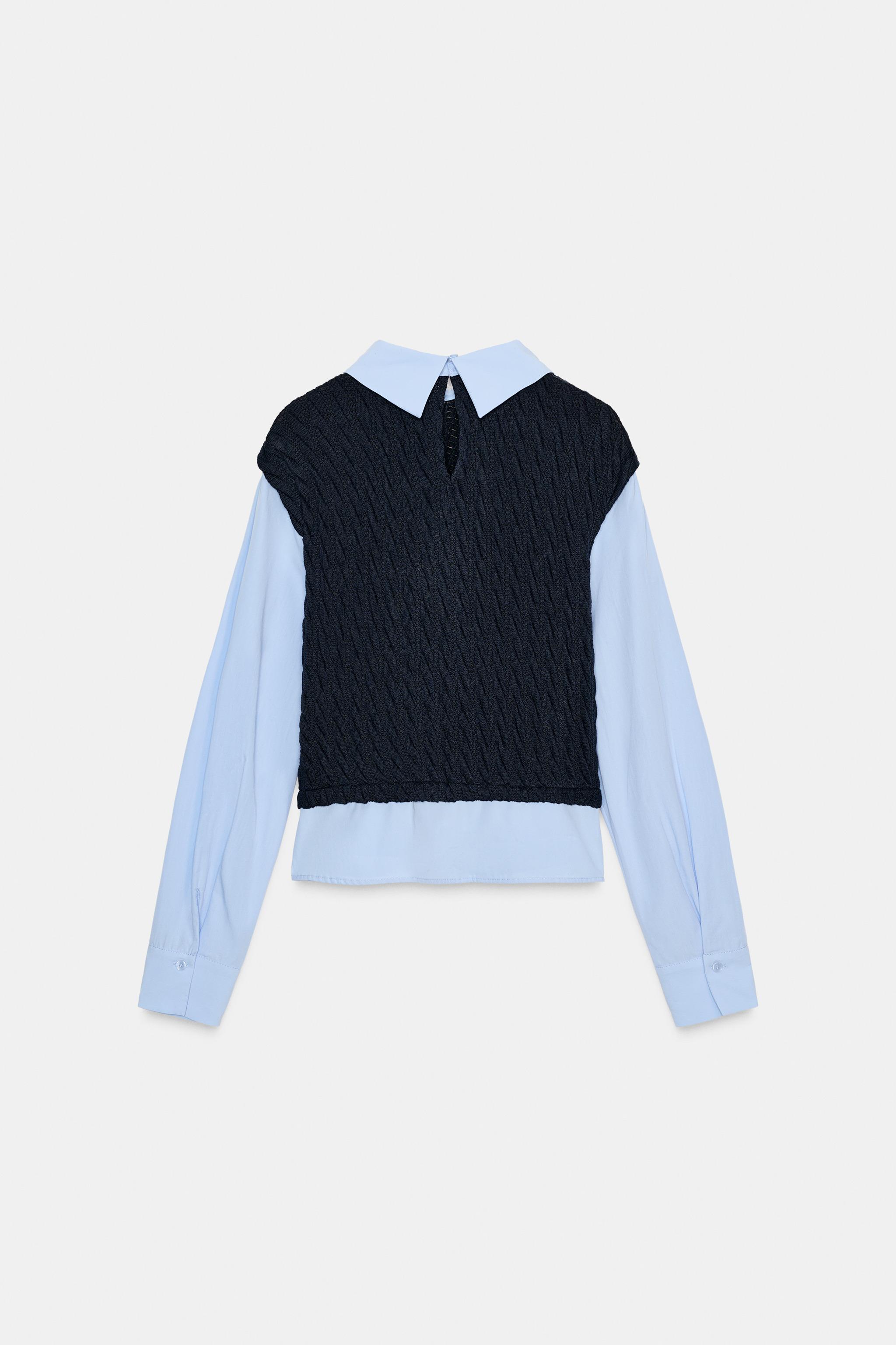 COMBINATION POPLIN SHIRT